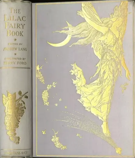 Original lilac fairy book cover and spine featuring a fairy riding a falling star.