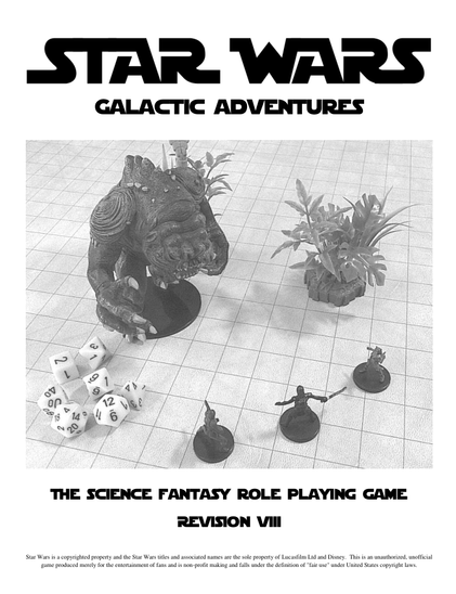 cover of Star Wars Galactic Adventures - The Science Fantasy Role Playing Game Revision VIII