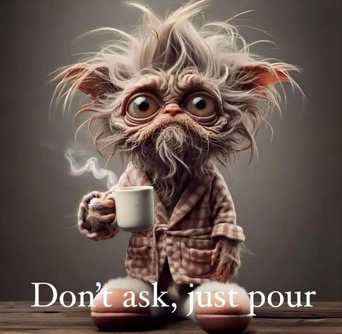 No rest for the wicked. This guy needs some coffee.