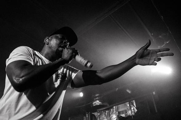 Dizzee Rascal on stage at Proxima in Warsaw, Poland.