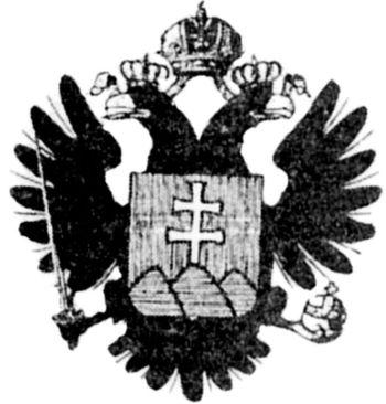 Nicht realisierter Vorschlag für das Wappen des geplanten „Oberungarischen slowakischen Umlands“ (1861)