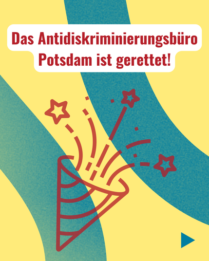 Feuerwerk mit Schriftzug: Das Antidiskriminierungsbüro ist gerettet