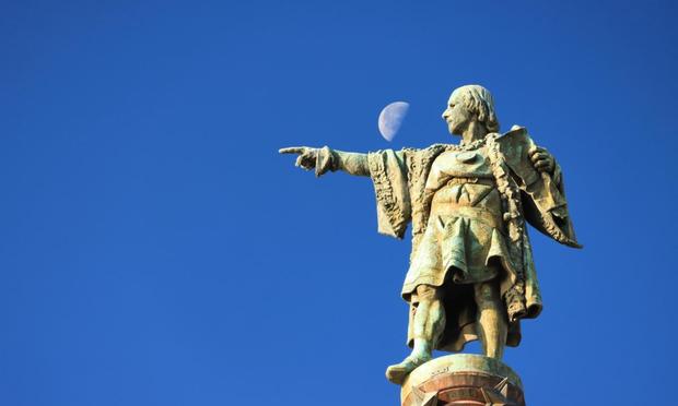 Estatua a Cristóbal Colón en Barcelona (Getty Images)