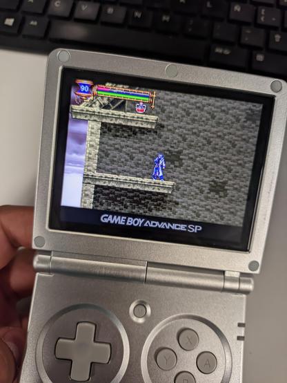 Aria of Sorrow on my Anbernic handheld