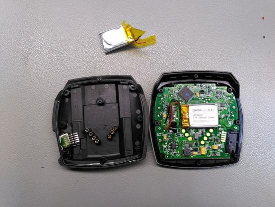 Disassembled unit with new LiPo