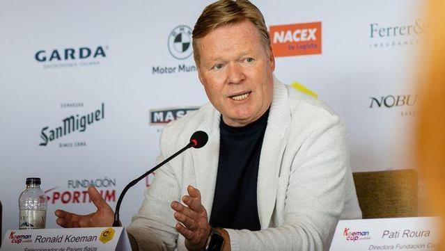 Imatge de Koeman durant la presentació de la Koeman Cup (Foto cedida per Fundación Sportium)