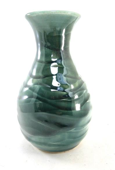 handmade bottle with grooves