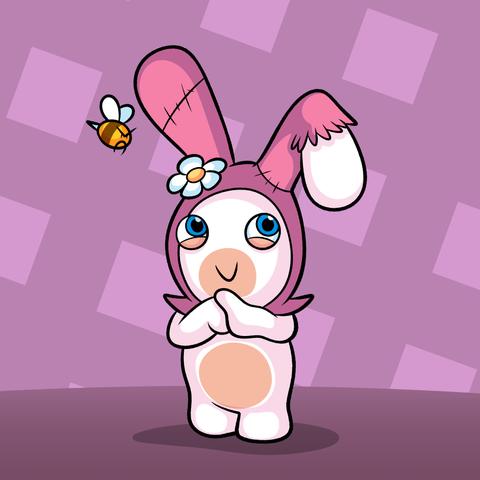 Rabbid dressing up poorly as My Melody.