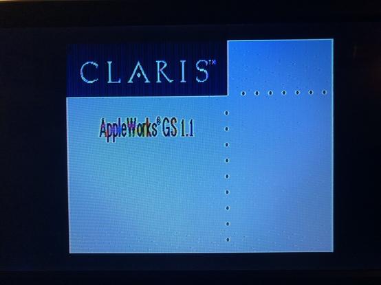 AppleWorks GS starting up