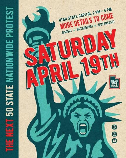 REMOVE REVERSE RECLAIM

REMOVE Trump, Vance, cabinet officials and republicans.
REVERSE illegal deportations, illegal detainments, illegal firings, executive orders and D.O.G.E.
RECLAIM our government by and for the people.

⭐ The next 50 state nationwide protest ⭐

Utah State Capitol
Saturday, April 19th @ 2PM

https://www.fiftyfifty.one/

#50501

#RISE #RALLY #RESIST

#Politics #USPol #USA #UTPol #Utah