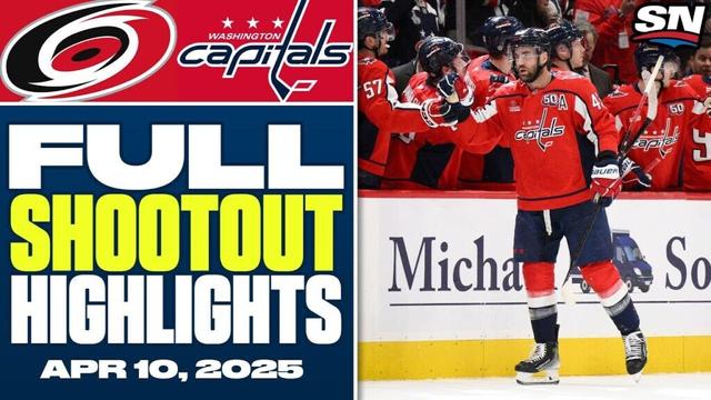 Carolina Hurricanes at Washington Capitals | FULL Shootout Highlights - April 10, 2025