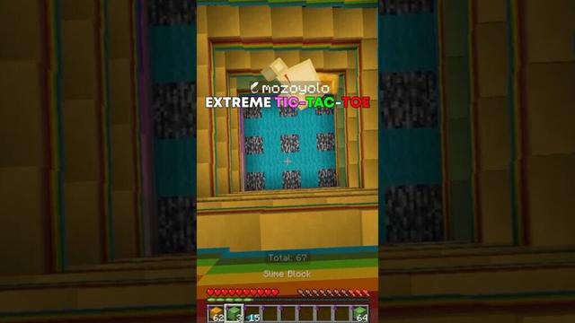 Extreme Tic-Tac-Toe VS MOZOYOLO 5🎨#minecraft #shorts #minecraftshorts