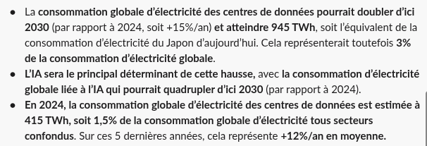 consommation globale d’électricité des centres de données pourrait doubler d’ici 2030 (