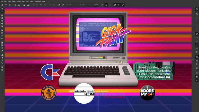 vector illustration of a Commodore 64 SBC