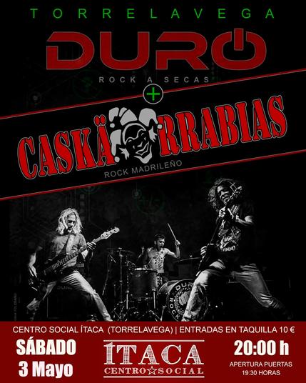 Cartel del Concierto DURO + Caskärrabias en CS Ítaca.