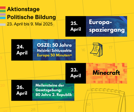 Am 23. April 2025 starten die Aktionstage Politische Bildung 2025.