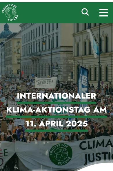 Q =
EE
CAPITALISM KILLS
OUR FUTURE
COAL
INTERNATIONALER KLIMA AKTIONSTAG AM
11. APRIL 2025🖖