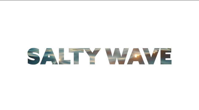 White background with the words:Salty Wave