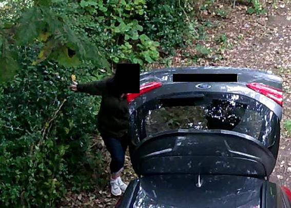 One of the women caught on CCTV