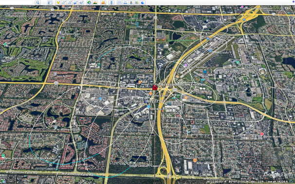 flight path and crash site on google earth