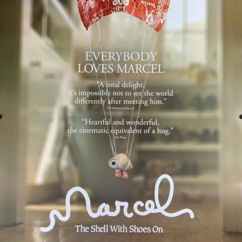 Poster for “ Marcel the shell with shoes on” film.