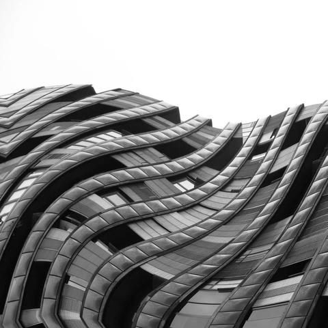 A distorted building