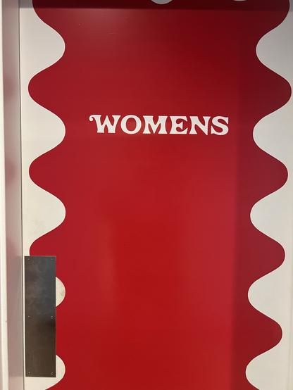 The women’s bathroom. Labeled womens with no apostrophe