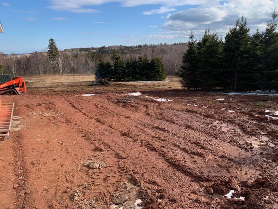 Building site for new home that has been cleared of trees