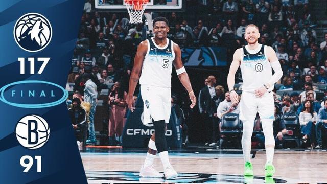 Minnesota Timberwolves Defeat Brooklyn Nets, 117-91 | 04.11.25