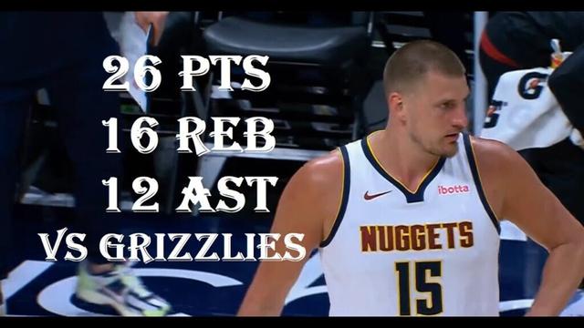 Nikola Jokic 26 Pts 16 Reb 12 Ast Memphis Grizzlies vs Denver Nuggets HIGHLIGHTS