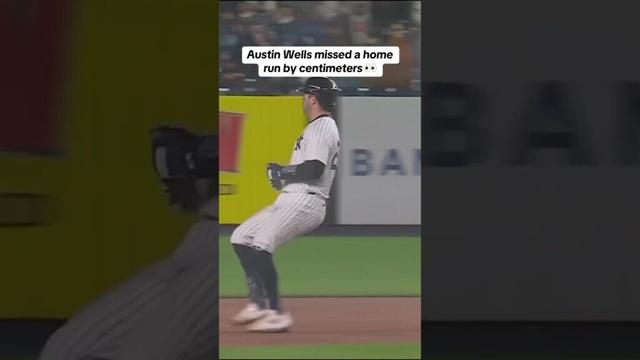 JUST SHORT 🤏 #homerun #baseball #NewYorkYankees #MLB