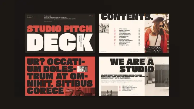 Pitch Deck InDesign Presentation Template by E-Type
