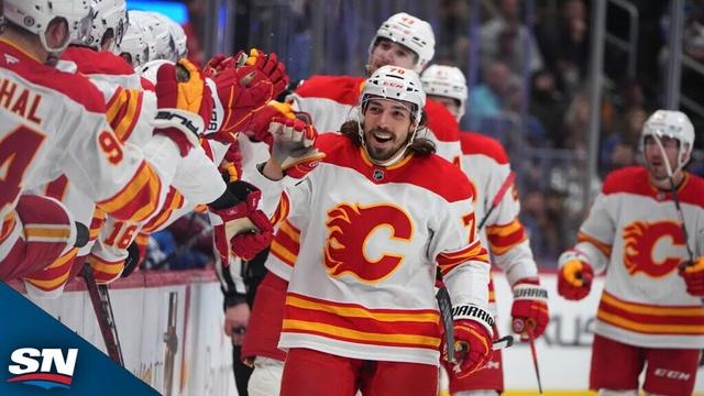 Flames’ Lomberg Ends Gustavsson’s Night With Breakaway Tally