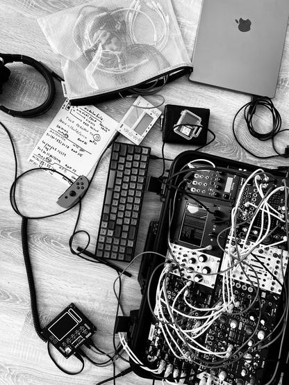 Setup on the living room floor.