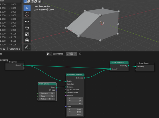 Spheres Instanced on Points