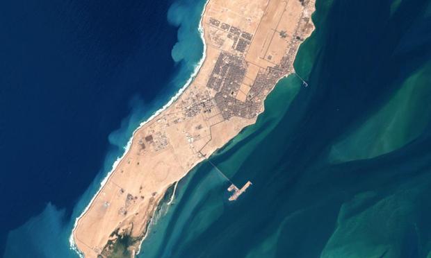 Imagen satelital de Dakhla, en el Sáhara Occidental administrado por Marruecos. (Gallo Images/Orbital Horizon/Copernicus Sentinel Data 2021)