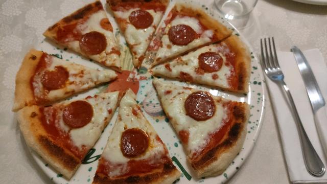 Pizza con salamino piccante