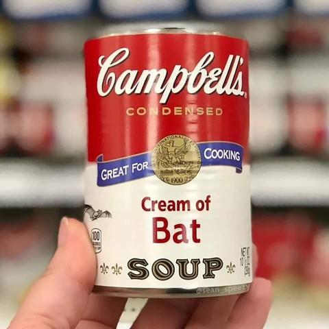 A can of Campbell's Cream of Bat soup.
