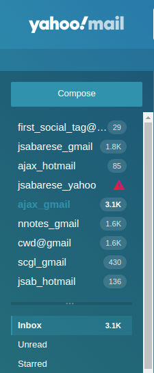 Yahoo! Mail - aggregate IMAP mailboxes