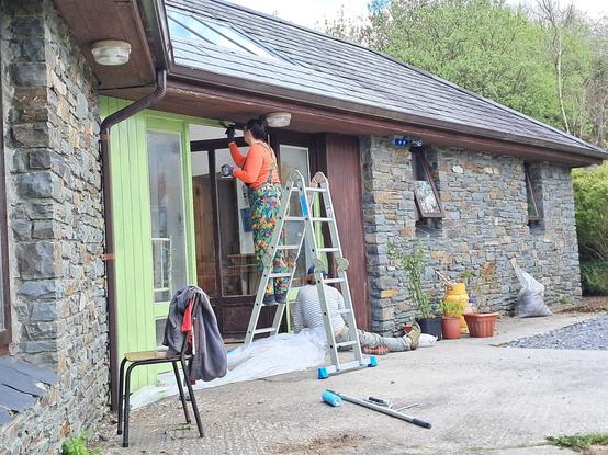 New colour entrance being painted.