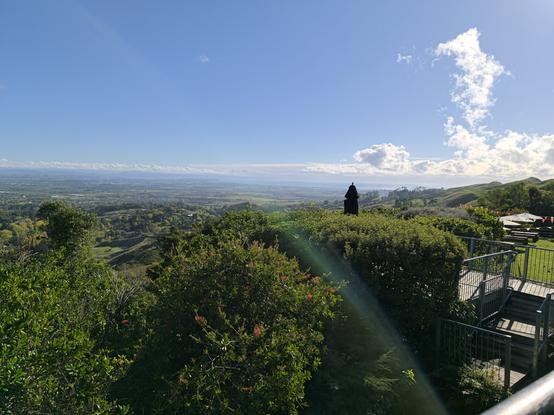 A view toward Hawke Bay from partway up Te Mata Peak