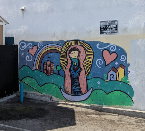 Abstract/Iconic Santa Maria mural