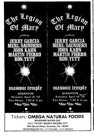 newspaper ad for the Legion of Mary at Masonic Temple