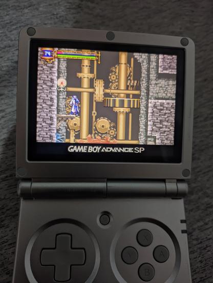 My anbernic displaying the game