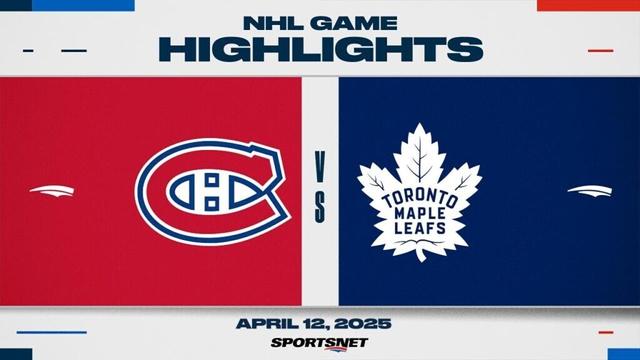 NHL Highlights | Canadiens vs. Maple Leafs - April 12, 2025