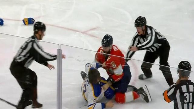 Jonah Gadjovich Drops 🥊 Gloves 🥊 With Alex Tuch