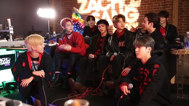 Stray Kids on the Zach Sang show talking about whether they have their own biases within the group
