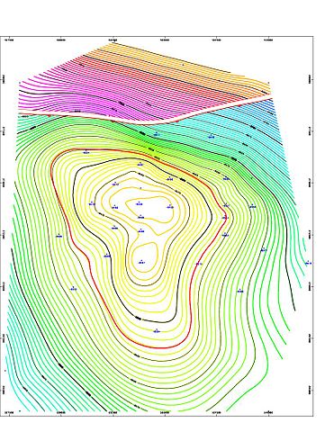 Contour map of oil well from MCS software. image from Wikipedia