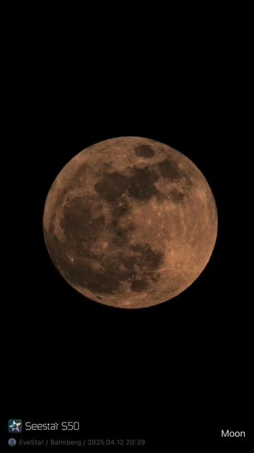 Fullmoon, 1 x zoom
Vollmond, 1 x Zoom