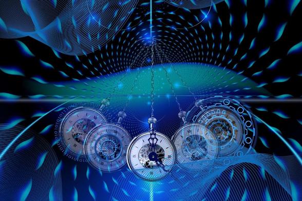 picture of swinging clocks